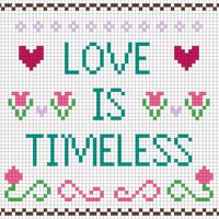  'Love is Timeless' (Lucky Duck Designs Vintage Pattern)