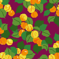Fruits of the Forest Apricot (Cleopatra's Needle 1996) (Background = Dark Maroon)