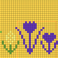 Copy of Coming Up Flowers (Counting Fingers Vintage Pattern) 
