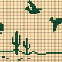Dino + Dactyl + Cacti + Cloud + more Dactyl