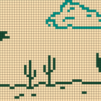 v2 Dino + Dactyl + Cacti + Cloud + more Dactyl