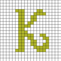 Alphabet K Curly