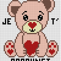 grille c2c coussin ourson coeur