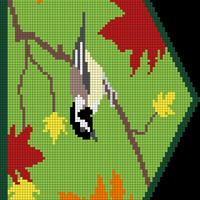 Black Capped Chickadee  In the Sugar Maple Tree Bandana