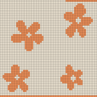retro flower cardigan pattern (R15-74) - BACK
