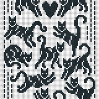 Copy of Copy of Copy of Baby blanket with cats (based on child's sweater with a cat pattern)