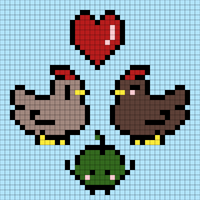 Stardew valley chicken heart Junimo border 