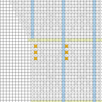 leaf stich for shaping cardigan - right panel
