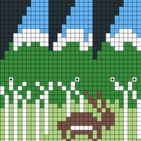 Colorful Rabbitstick w Trees