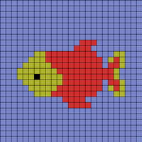 salmon face left