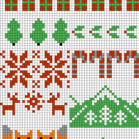 Christmas stocking leg full width
