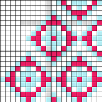 flat diamond chevron 3 colour