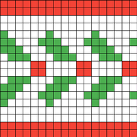 Copy of Holly for 64 st stocking