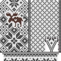Hand - LEFT Hummy Selbu Mittens