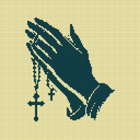 Copy of Copy of Copy of Praying Hands with Rosary
