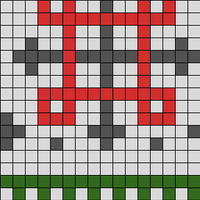 Pilgrimsgenser rød/grå/grønn