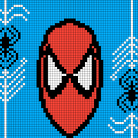 Spidey with spiders above and webs 2