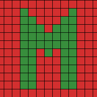 Duplicate stitch- M