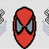 Printable Spidey with spiders above and webs