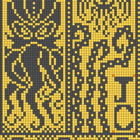 Cthulu Mitten with JC Initials R