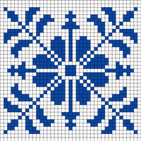 Luz by Tanea Costa on Ravelry (w/ 2 row border on top & bottom)