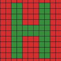 Duplicate stitch H 
