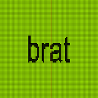 its like brat but its a throw pillow