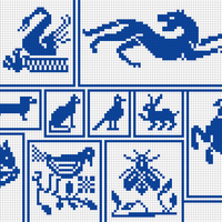 Copy of Various critters from Priscilla Filet Crochet Book