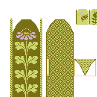 coneflower mittens 