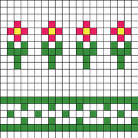 flower and green 5st repeat