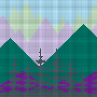 MountainScape 30"x15" - Finished