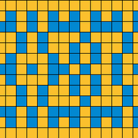 Gold and blue
