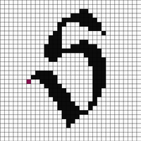 Gothic-y intarsia letter S