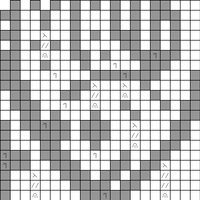 Halibut Motif, Rows 1-20, Stictches 33-62