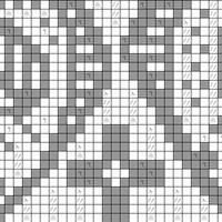 Halibut Motif Repeat Pattern Rows 1-25, Stitches 18-47