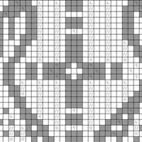 Halibut Motif Pattern Stitches 18-47, Rows 26-50