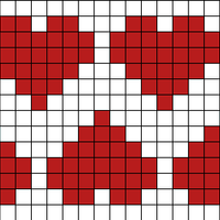 Queen of Hearts Inverted Spaced