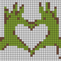 Grinch heart hands