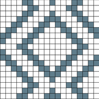 diamond cross colourwork