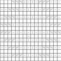 Diamond Panel 16 sts & 26 rows