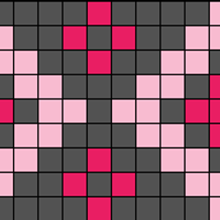 Diamond 3 color 20x9 (adapted from G. Steege "Knit Hats"