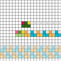 Mesh st scarf pattern