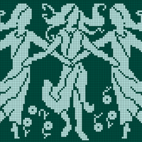 3 nymphs (135 stitches)