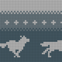 Copy of Running Wolves Wolf (50 stitches)