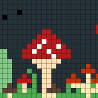 mushrooms and frogs