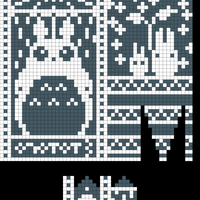 Totoro Mittens (Left Hand)