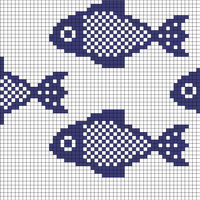 Copy of Copy of Blue Fish Chart Knitting