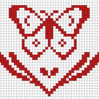 Back neck intarsia