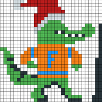 Copy of Santa Gator w/blue/orange