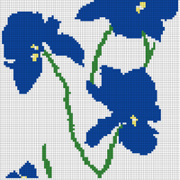 Copy of Blue Flower Intarsia